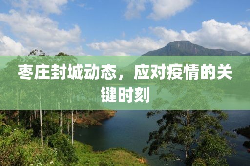 棗莊封城動態(tài)，應對疫情的關鍵時刻