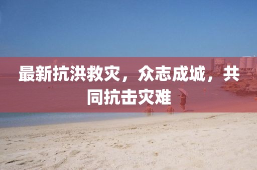 最新抗洪救災，眾志成城，共同抗擊災難