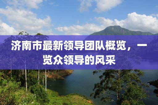 濟南市最新領(lǐng)導(dǎo)團隊概覽，一覽眾領(lǐng)導(dǎo)的風(fēng)采