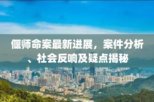 偃師命案最新進(jìn)展，案件分析、社會(huì)反響及疑點(diǎn)揭秘