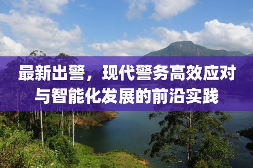 最新出警，現(xiàn)代警務(wù)高效應(yīng)對與智能化發(fā)展的前沿實(shí)踐