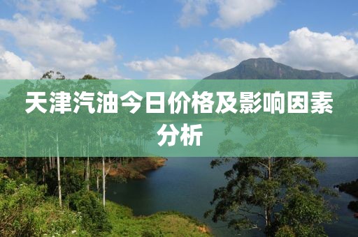 天津汽油今日價格及影響因素分析