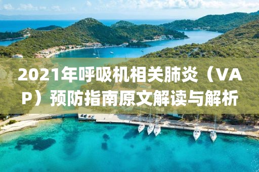 2021年呼吸機(jī)相關(guān)肺炎（VAP）預(yù)防指南原文解讀與解析