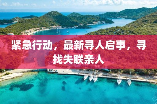 緊急行動(dòng)，最新尋人啟事，尋找失聯(lián)親人