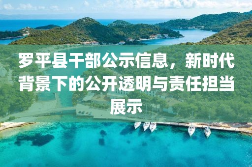 羅平縣干部公示信息，新時(shí)代背景下的公開透明與責(zé)任擔(dān)當(dāng)展示