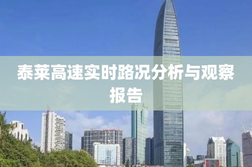 泰萊高速實時路況分析與觀察報告