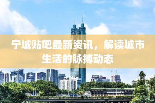 寧城貼吧最新資訊，解讀城市生活的脈搏動態(tài)