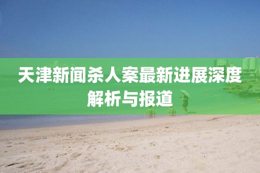 天津新聞殺人案最新進展深度解析與報道