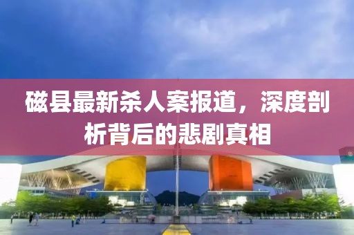 磁縣最新殺人案報道，深度剖析背后的悲劇真相
