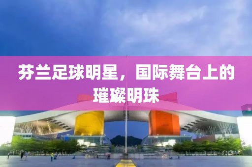 芬蘭足球明星，國際舞臺上的璀璨明珠