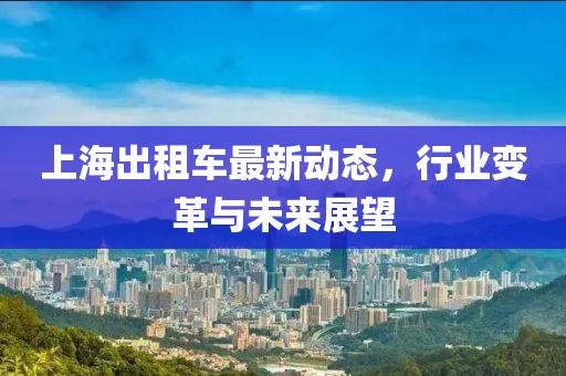 上海出租車最新動態(tài)，行業(yè)變革與未來展望