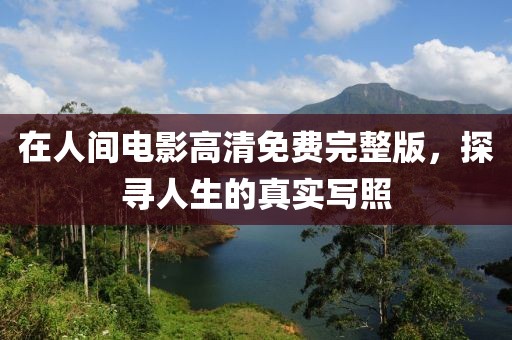 在人間電影高清免費完整版，探尋人生的真實寫照