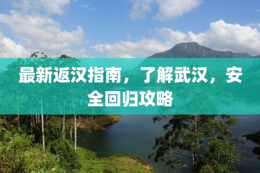 最新返漢指南，了解武漢，安全回歸攻略