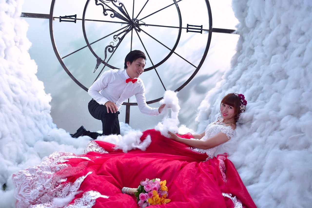 明星結(jié)婚照，鎂光燈下的愛情完美瞬間